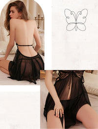 Butterfly Sheer Mesh Babydoll