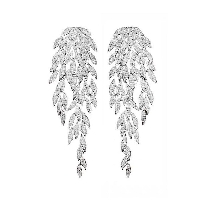 Luxurious and Elegant Leaf Feather Ear Decorations