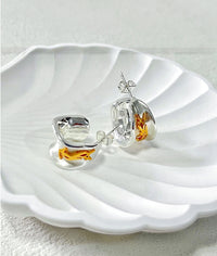 Irregular Letter 925 Silver Stud Earrings