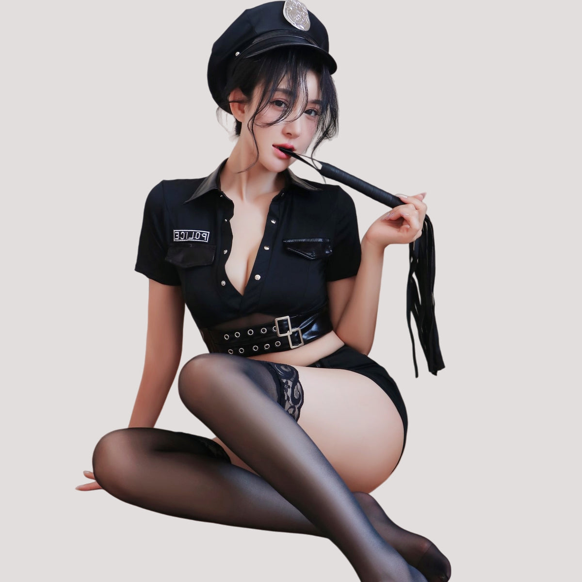 Sexy Bodycon Police Costume Set (Includes Pantyhose)