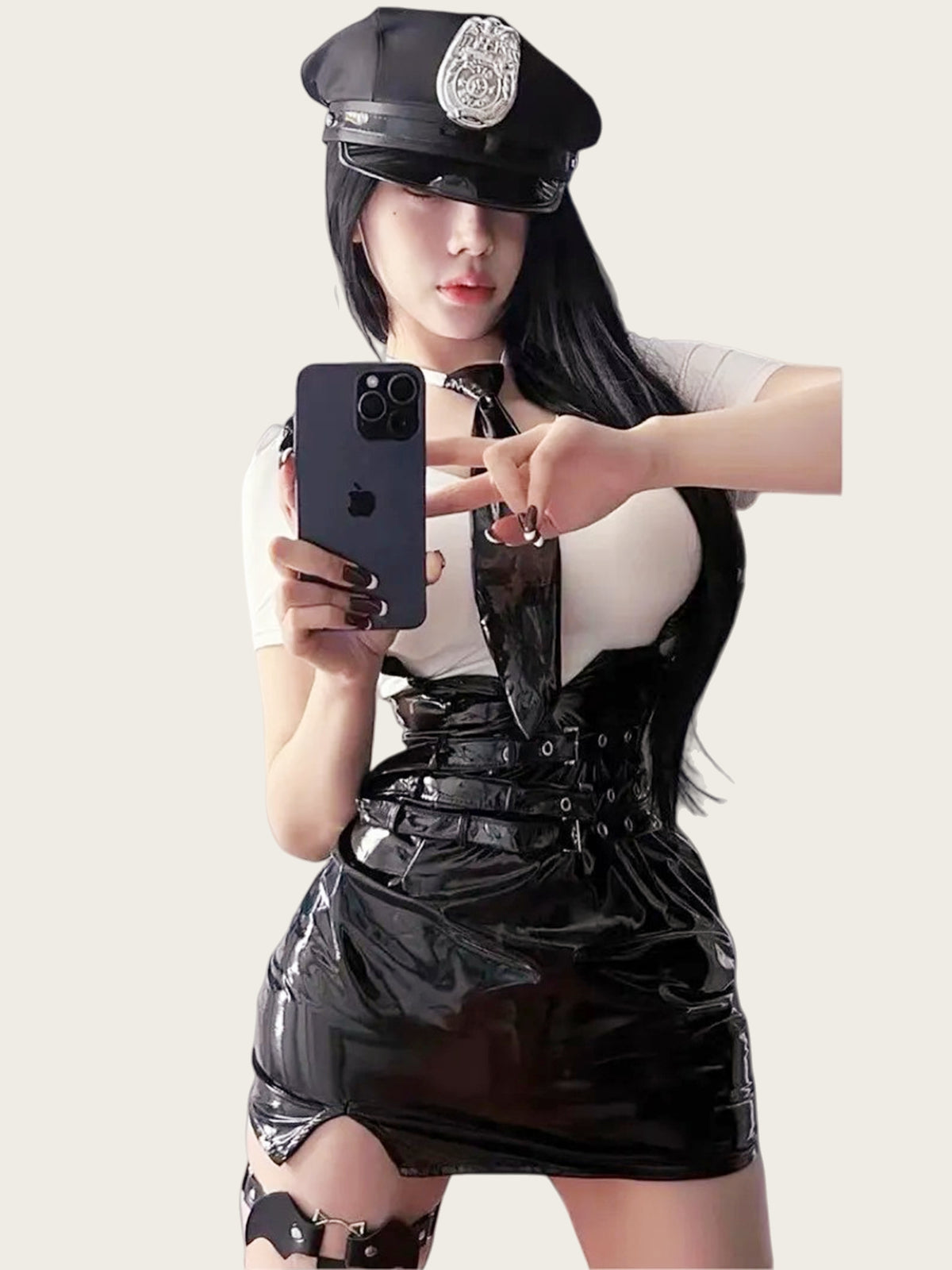 Bodycon Suspender Police-Inspired Costume