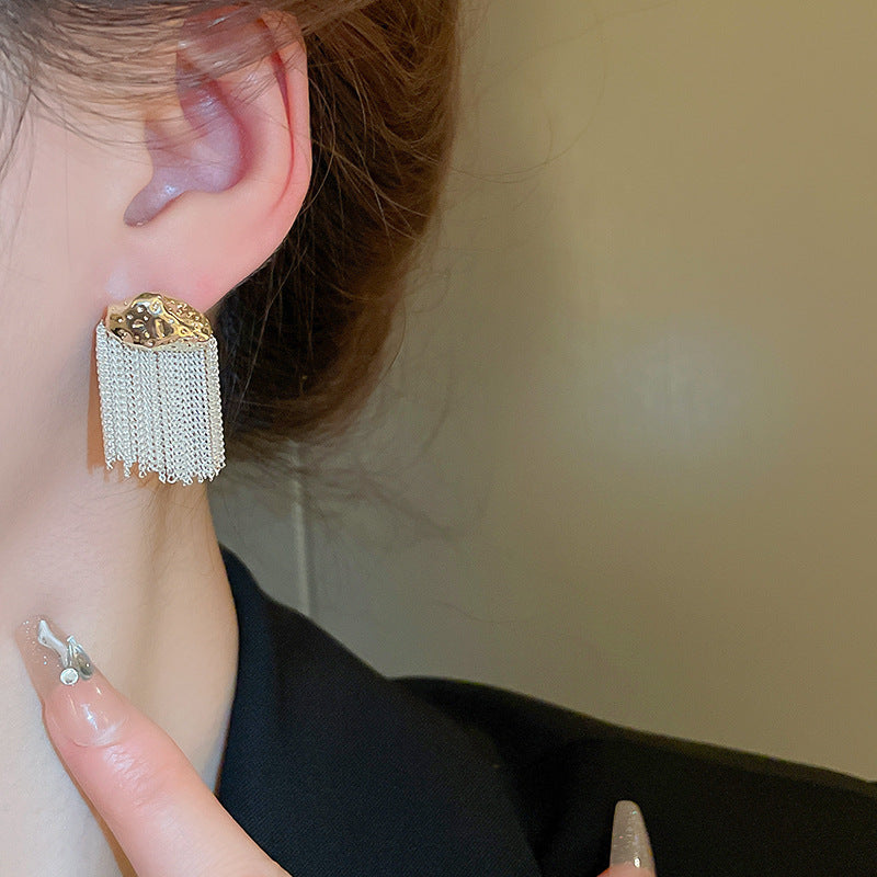 Irregular Tassel Earrings with 925 Hypoallergenic Posts