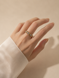 Two-Tone Crystal Eternity Ring