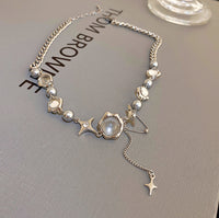 Mango Star Spliced Crystal Sweet Cool Clavicle Chain
