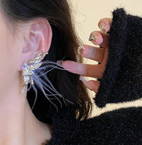 Unique Design Butterfly Feather Ear Cuff