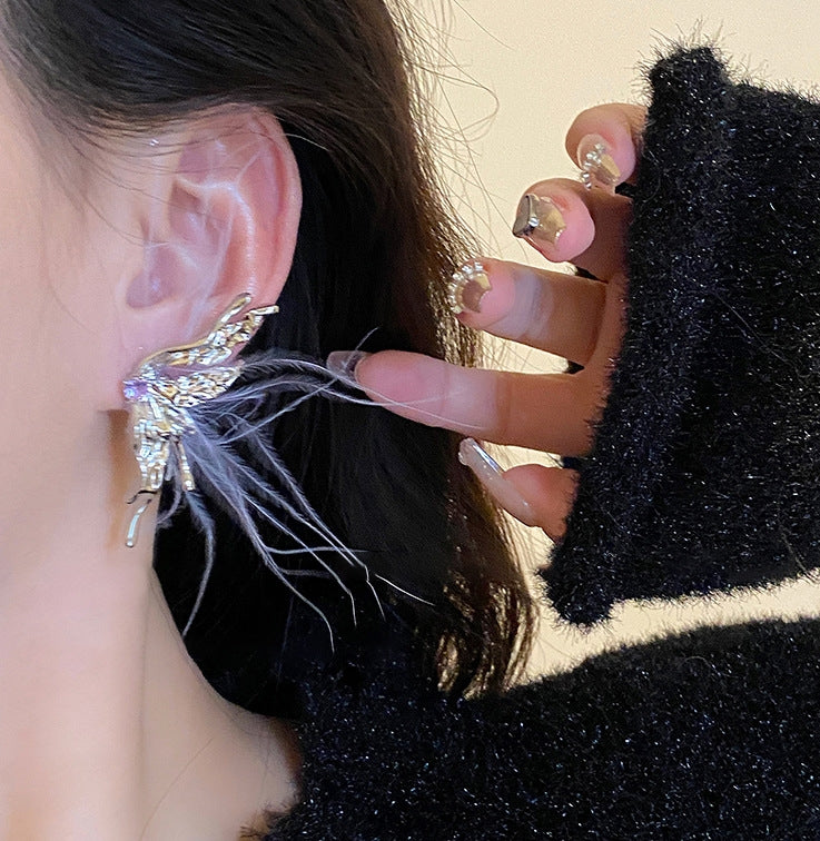 Unique Design Butterfly Feather Ear Cuff