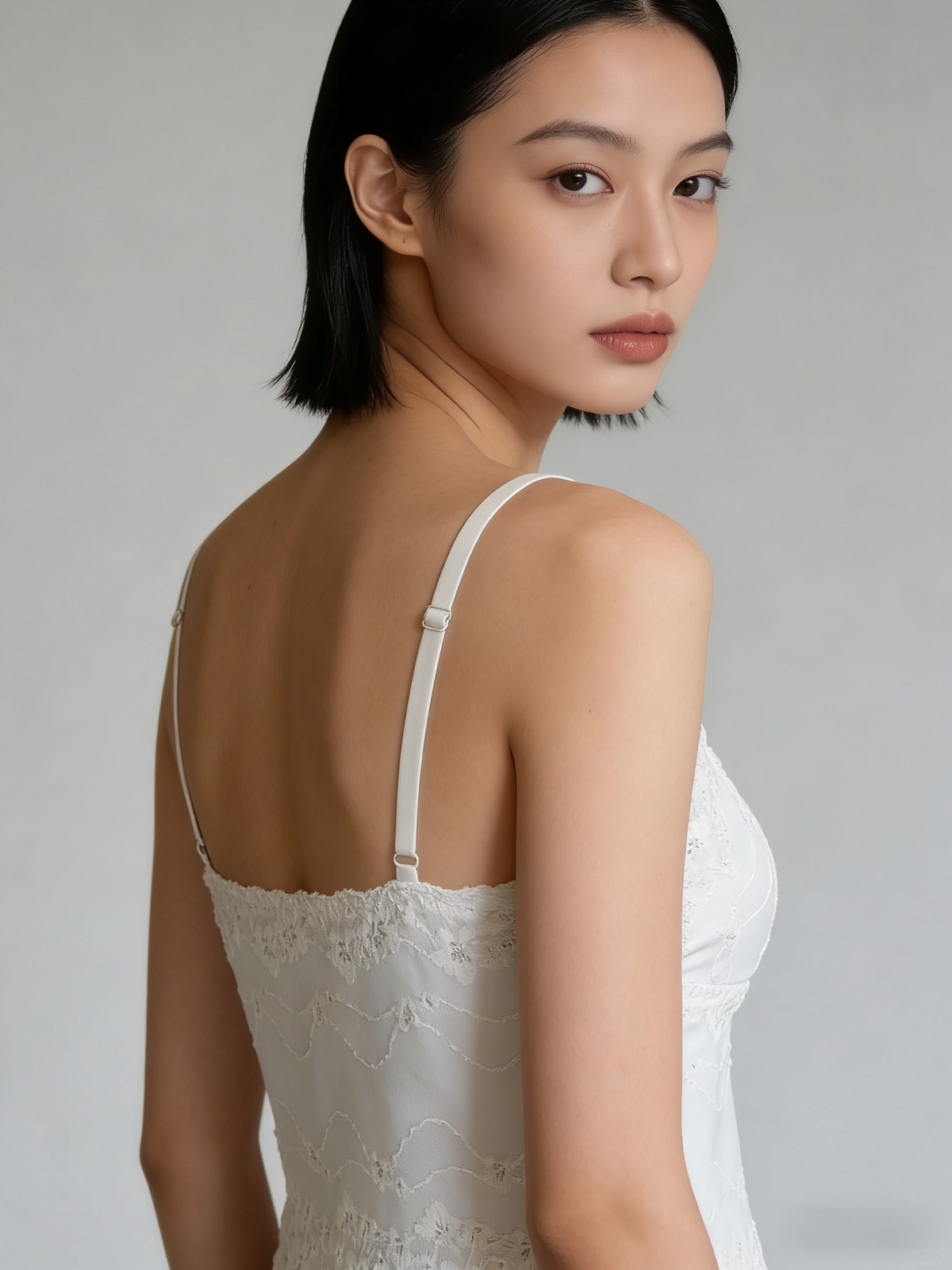French lace camisole with built-in padded cups