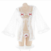 Sexy Bikini + Water-Soluble Lace Robe