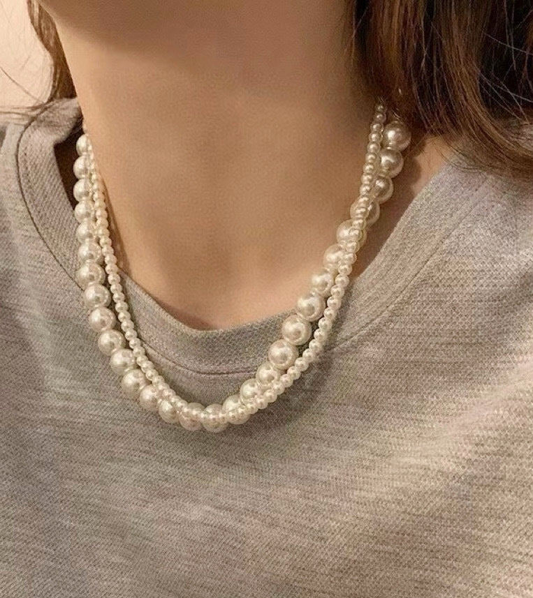 Swarovski Double-Layer Pearl Necklace