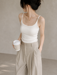 Lace Back Cami with Built-In Bra