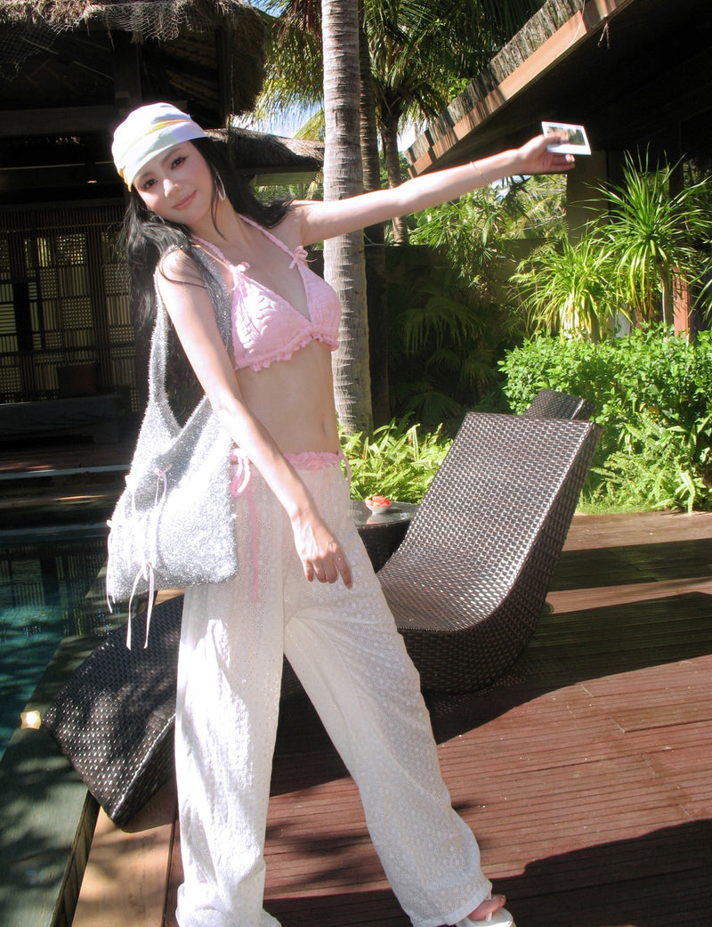 New Pink Bikini 3-Piece Set