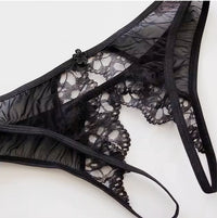 Sexy Low-Rise Lace Crotchless Panties