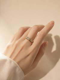 Two-Tone Crystal Eternity Ring