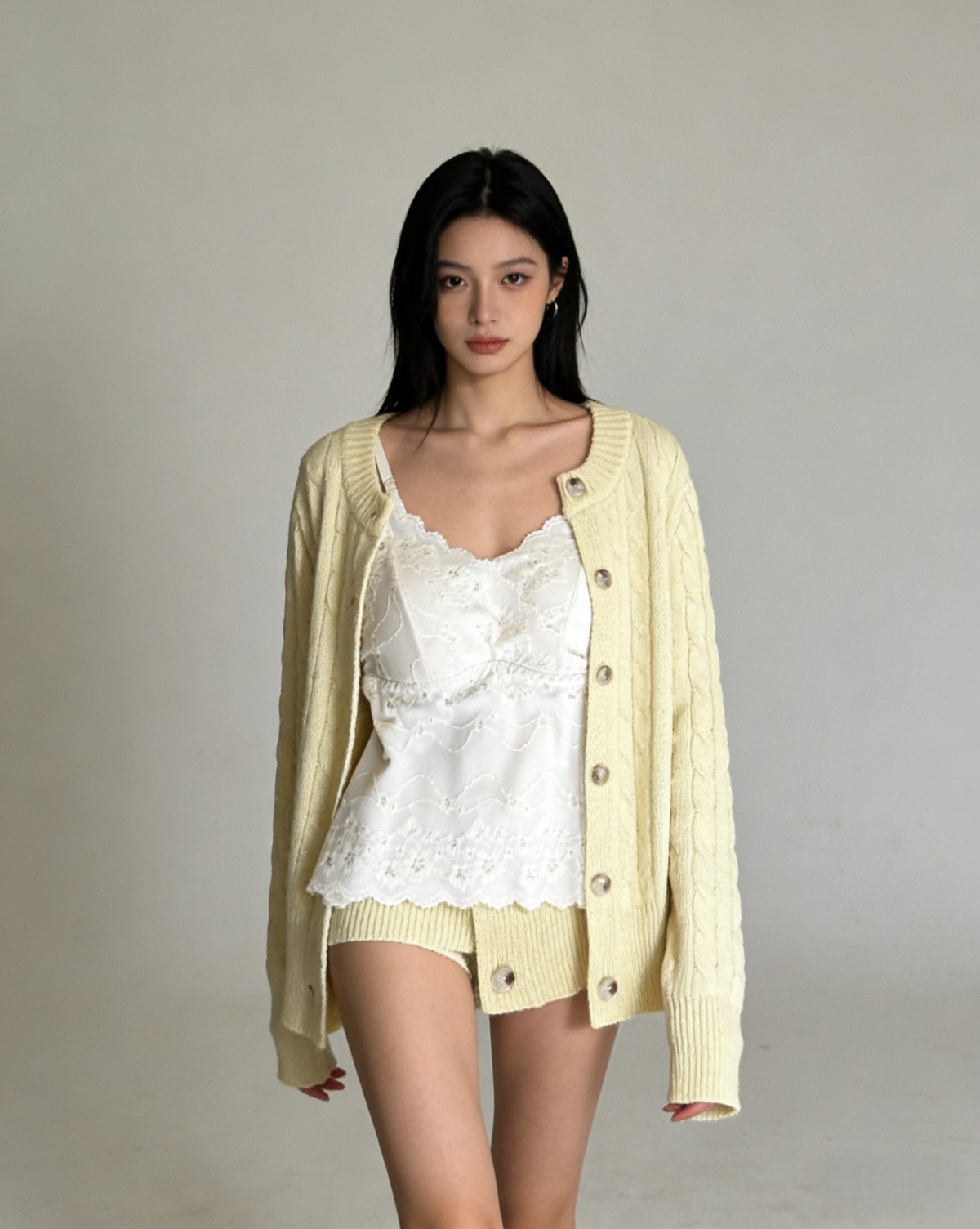 French lace camisole with built-in padded cups