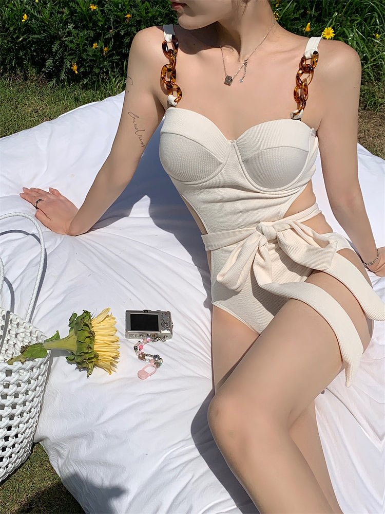 One-Piece With Chain Waist