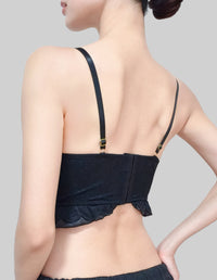 French Court-Style Satin Corset Bra