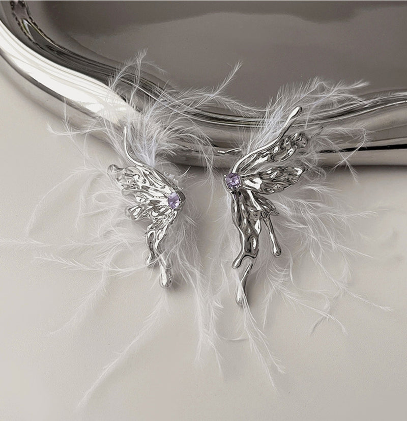 Unique Design Butterfly Feather Ear Cuff