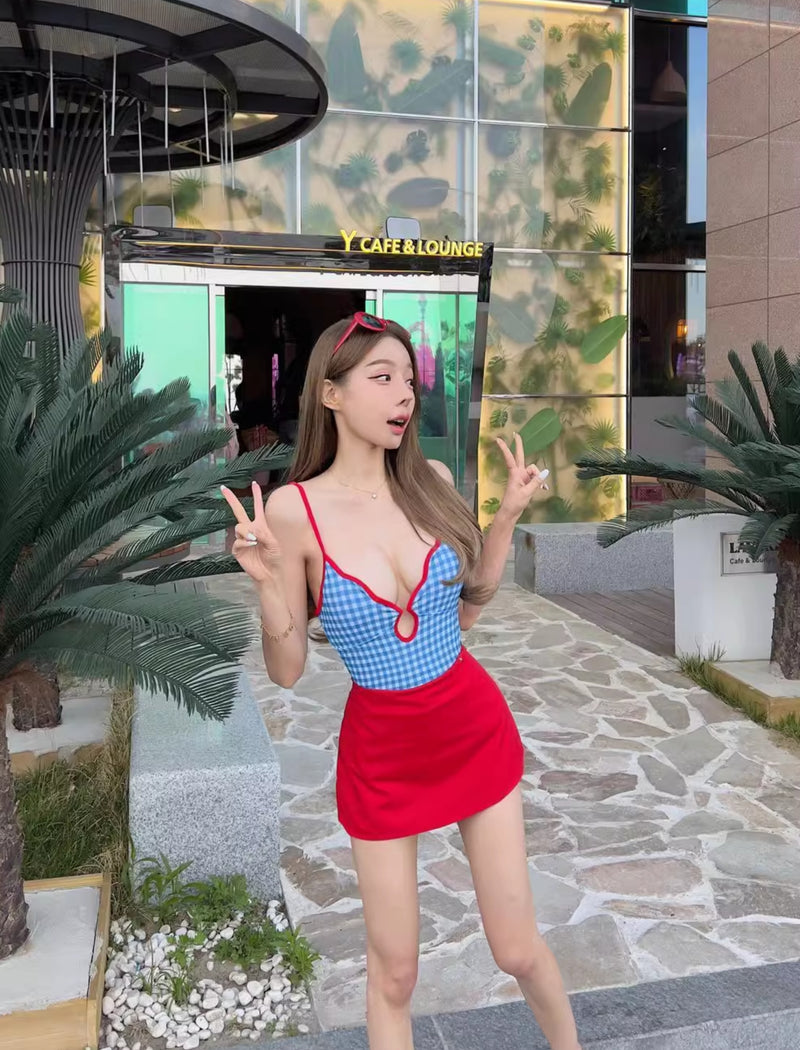 THAI BRAND APRILPOOLDAY-CLAUDIA'S FOREVER ONE(Red Mini Dress 2-Piece Set Included)