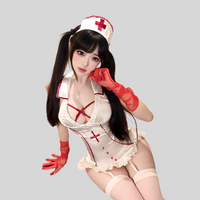 Satin Nurse Costume Mini Dress