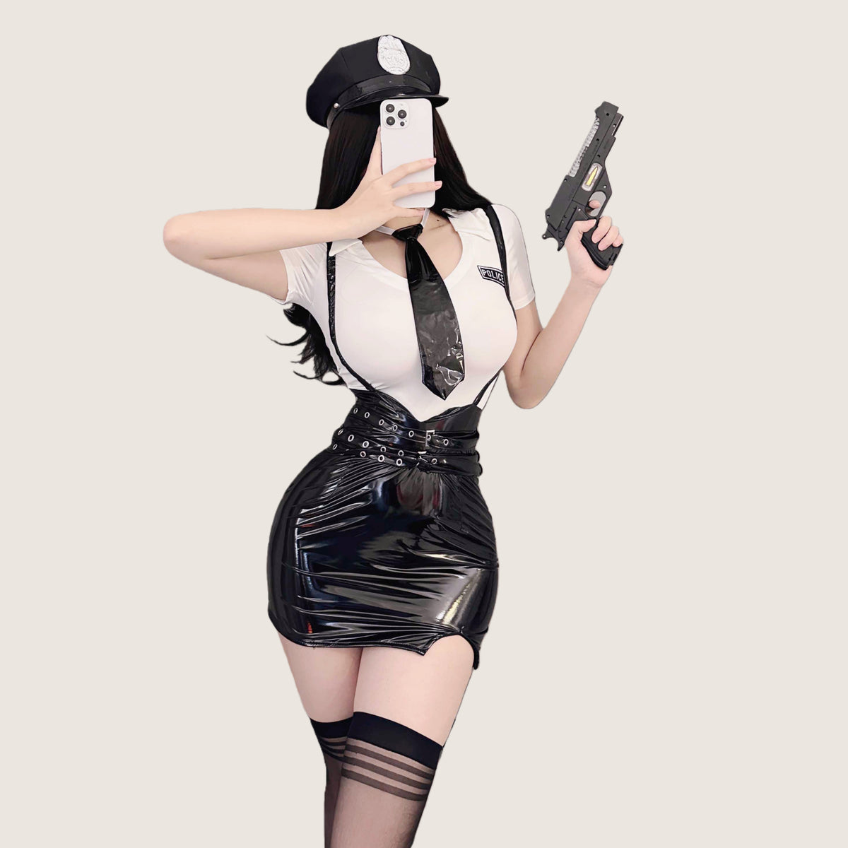 Bodycon Suspender Police-Inspired Costume