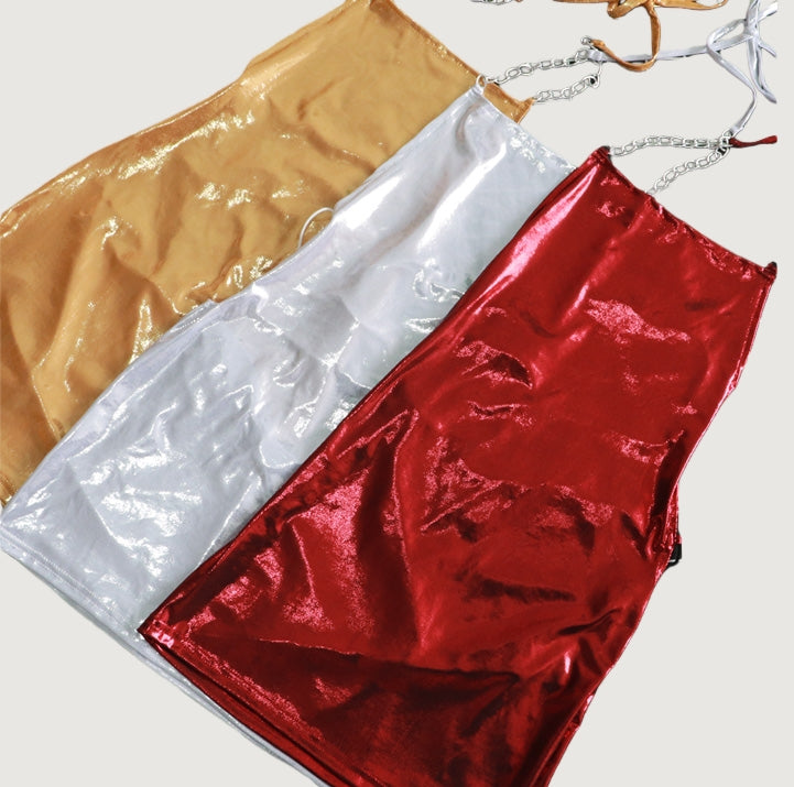 Halter chain bodycon lingerie dress