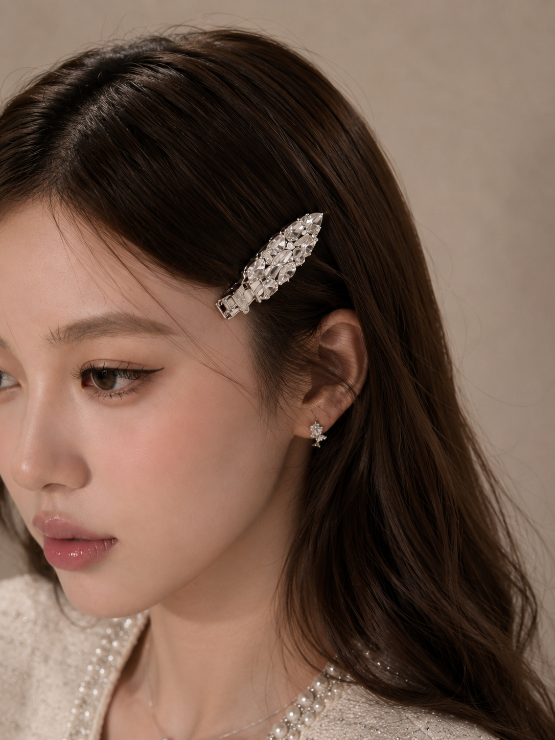 Korean-Inspired Crystal Bang Hair Clips