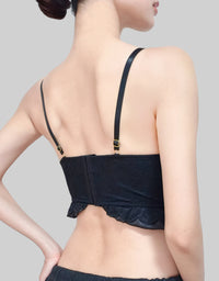 French Court-Style Satin Corset Bra