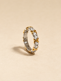 Two-Tone Crystal Eternity Ring