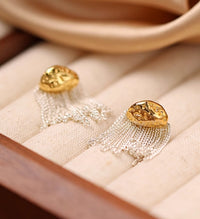 Irregular Tassel Earrings with 925 Hypoallergenic Posts