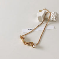 Irregular Retro-Inspired Statement Necklace