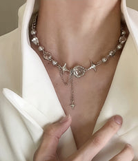 Mango Star Spliced Crystal Sweet Cool Clavicle Chain