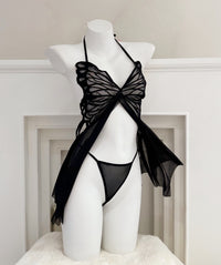 Butterfly Sheer Mesh Babydoll