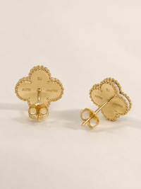 Mother-of-Pearl Clover Stud Earrings