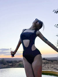 Triangle Cutout One-Piece Swimsuit