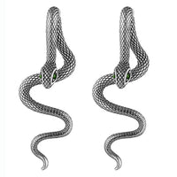 Dark Aesthetic Snake-Shaped Rhinestone Earrings