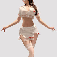 Pure Desire Nurse Lingerie Set with Stockings