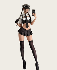Elegant officer-style lingerie set
