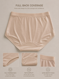 French Luxe Satin Silk Mid-Waist Briefs (3-Pack)