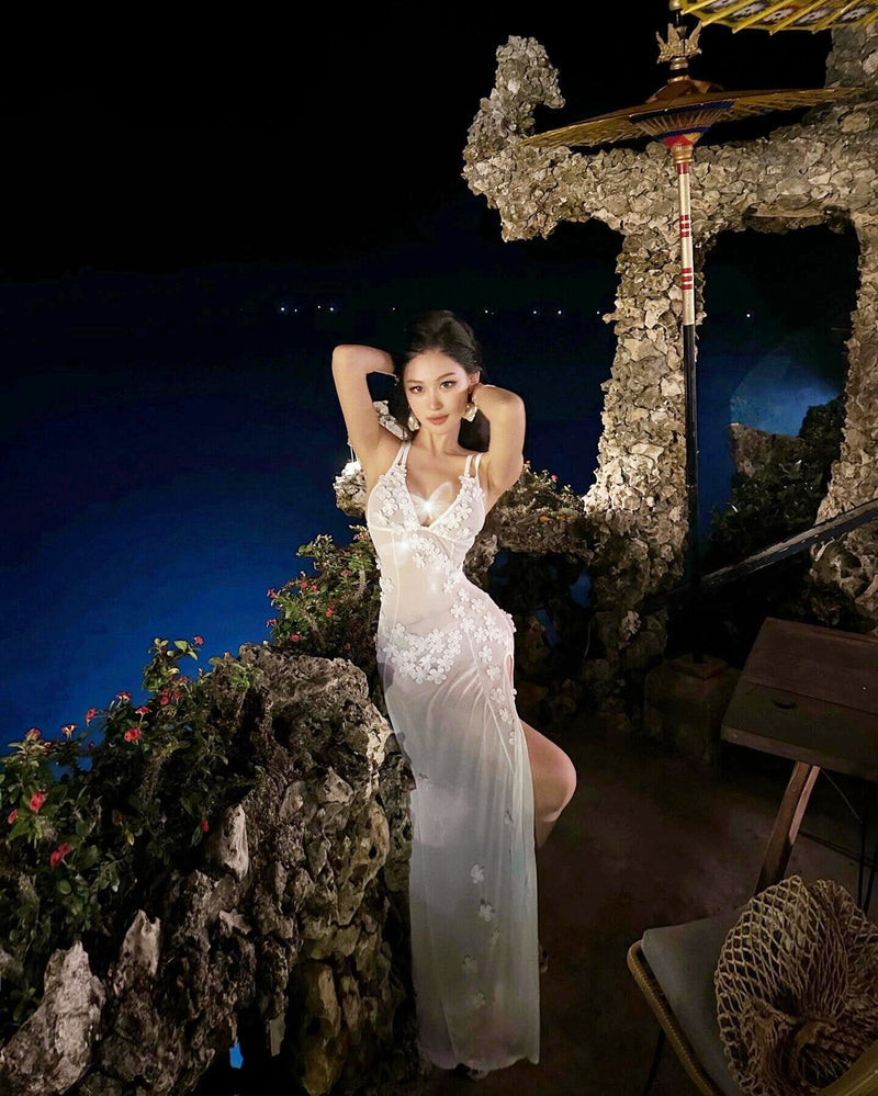 Exquisite 3D Floral Bikini 3-Piece Swimsuit Set