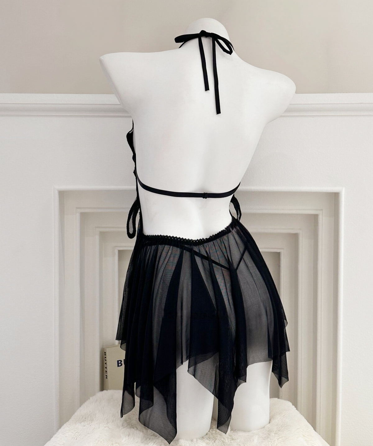 Butterfly Sheer Mesh Babydoll