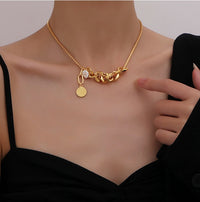 Irregular Retro-Inspired Statement Necklace