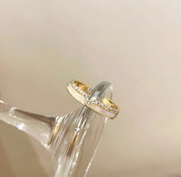 Light Luxury Zircon Shell Stackable Rings (Set of 2)