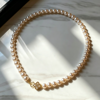 Korean-Inspired Floral Pearl Necklace