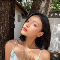 Ultra-delicate hollow abstract stud earrings