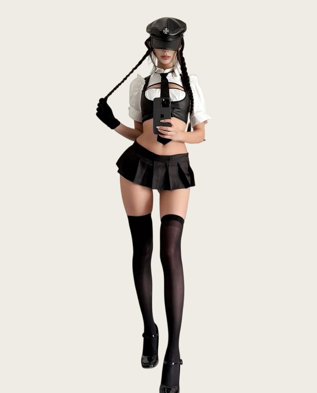Elegant officer-style lingerie set