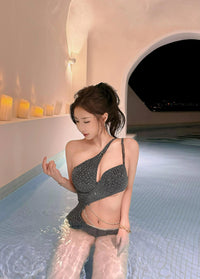 Starlit Sparkle Cut-Out One-Piece Swimsuit