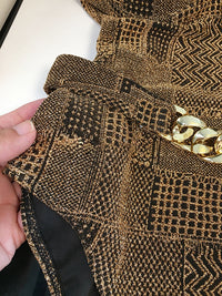 Black &amp; Gold Luxe One-Shoulder Swimsuit