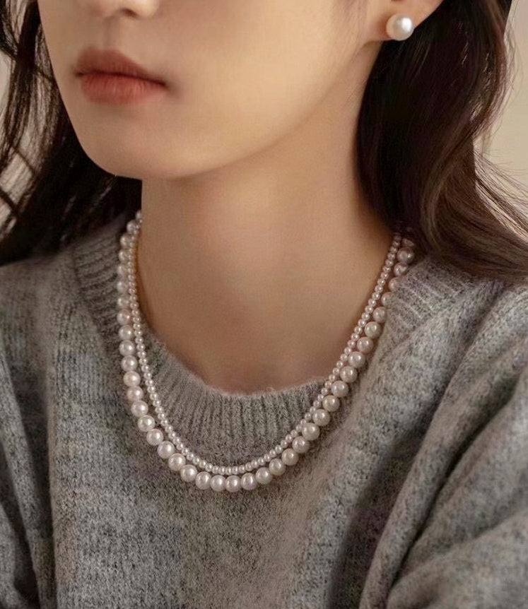 Swarovski Double-Layer Pearl Necklace