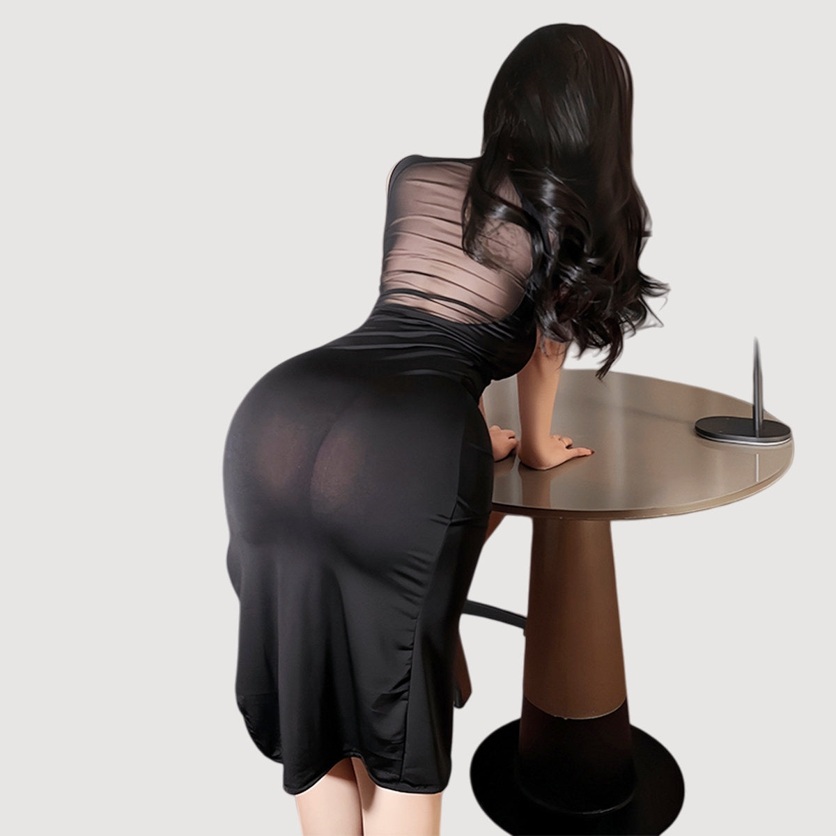 Sheer Seductive Sexy Bodycon Maxi Dress