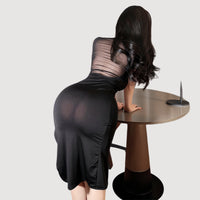 Sheer Seductive Sexy Bodycon Maxi Dress